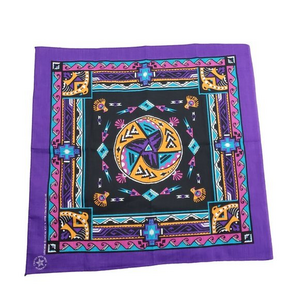 Vintage Wamcraft Aztec Western Print Bandana‎ Made In USA